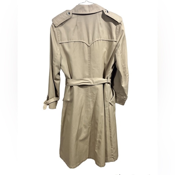 Vintage Women’s Timeless Classic Trench Coat Tan Plaid Removable Lining Size 14 - Picture 2 of 10